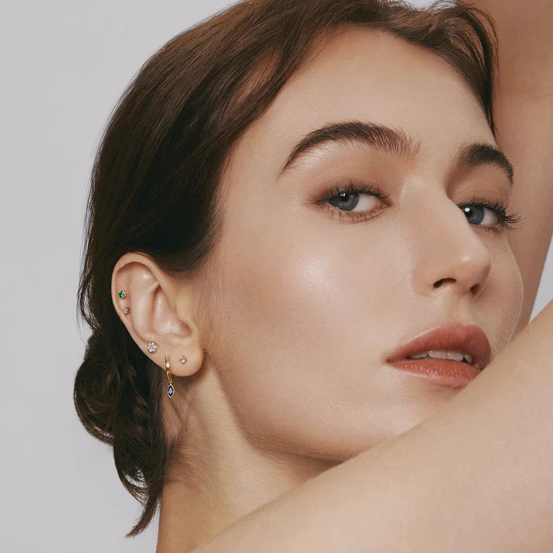 AURELIE GI Ciel Lab Grown Sapphire Single Hoop