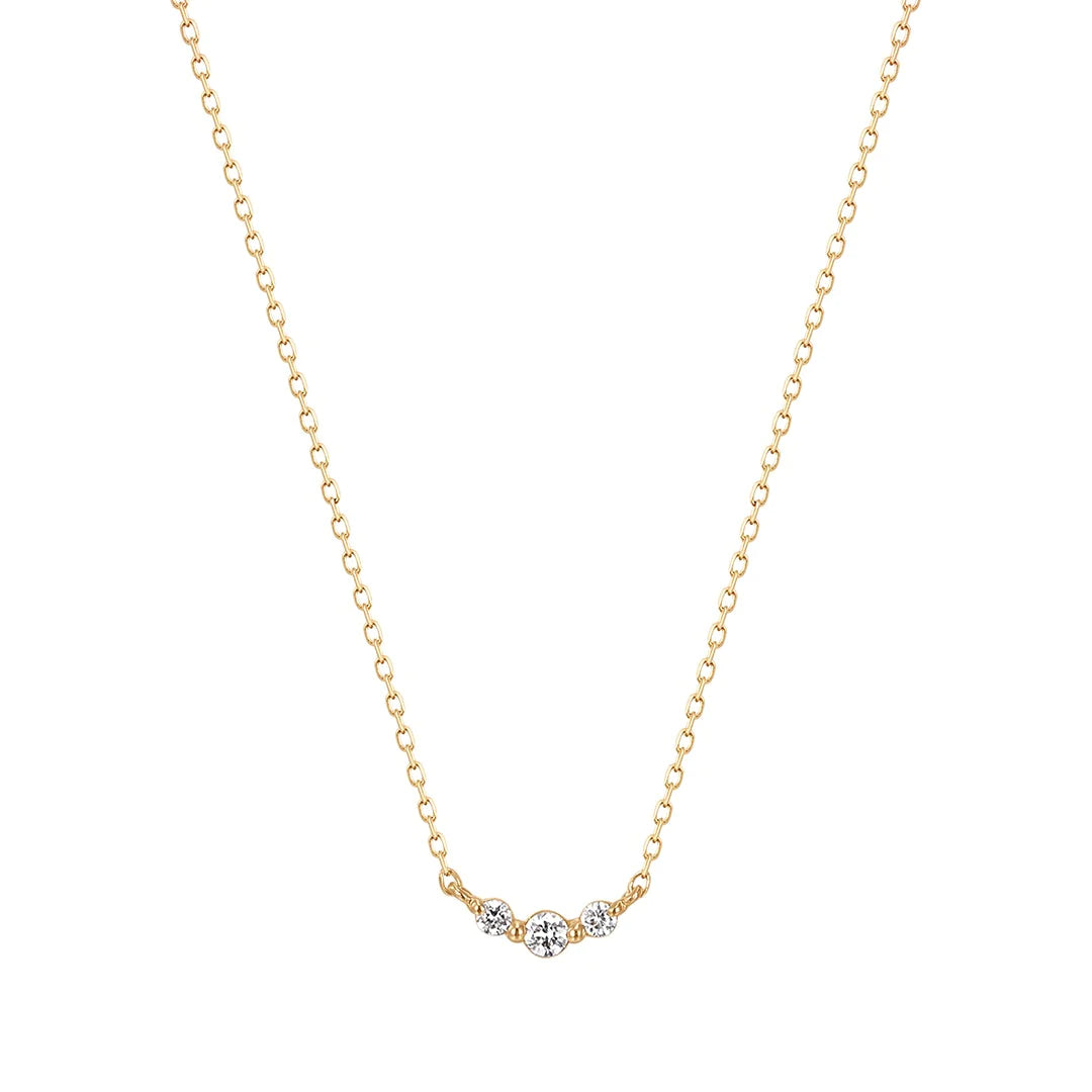 AURELIE GI Inez Triple Diamond Necklace