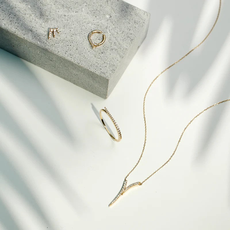 AURELIE GI Chandra White Sapphire Single Earring