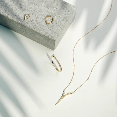 AURELIE GI Chandra White Sapphire Single Earring