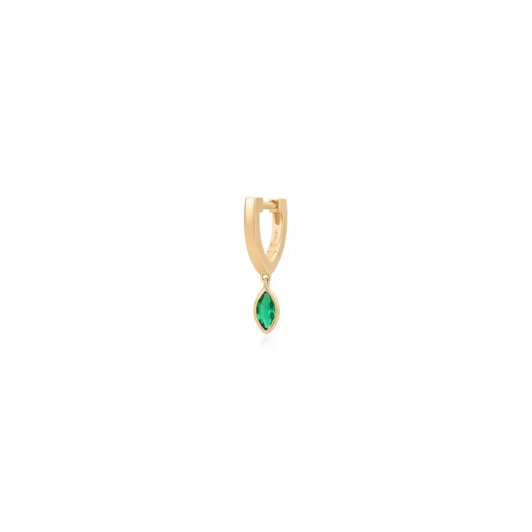AURELIE GI Marigold Lab Grown Emerald Single Hoop