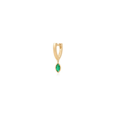 AURELIE GI Marigold Lab Grown Emerald Single Hoop