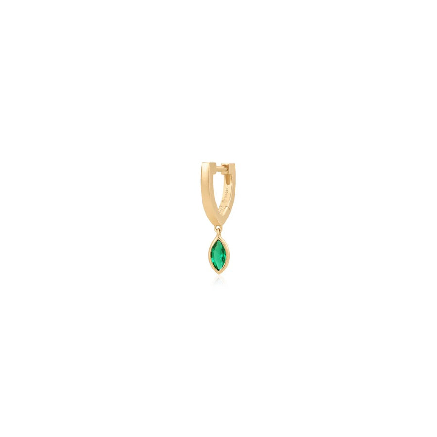 AURELIE GI Marigold Lab Grown Emerald Single Hoop