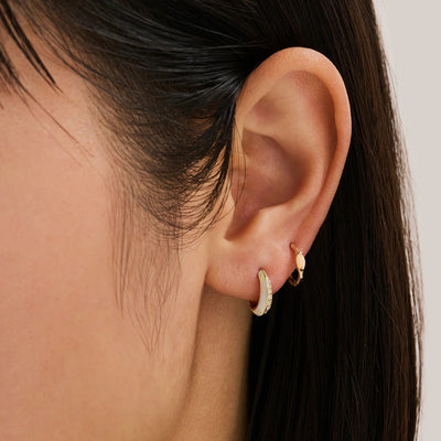 AURELIE GI Tina Opal & Lab Grown Diamond Single Huggie