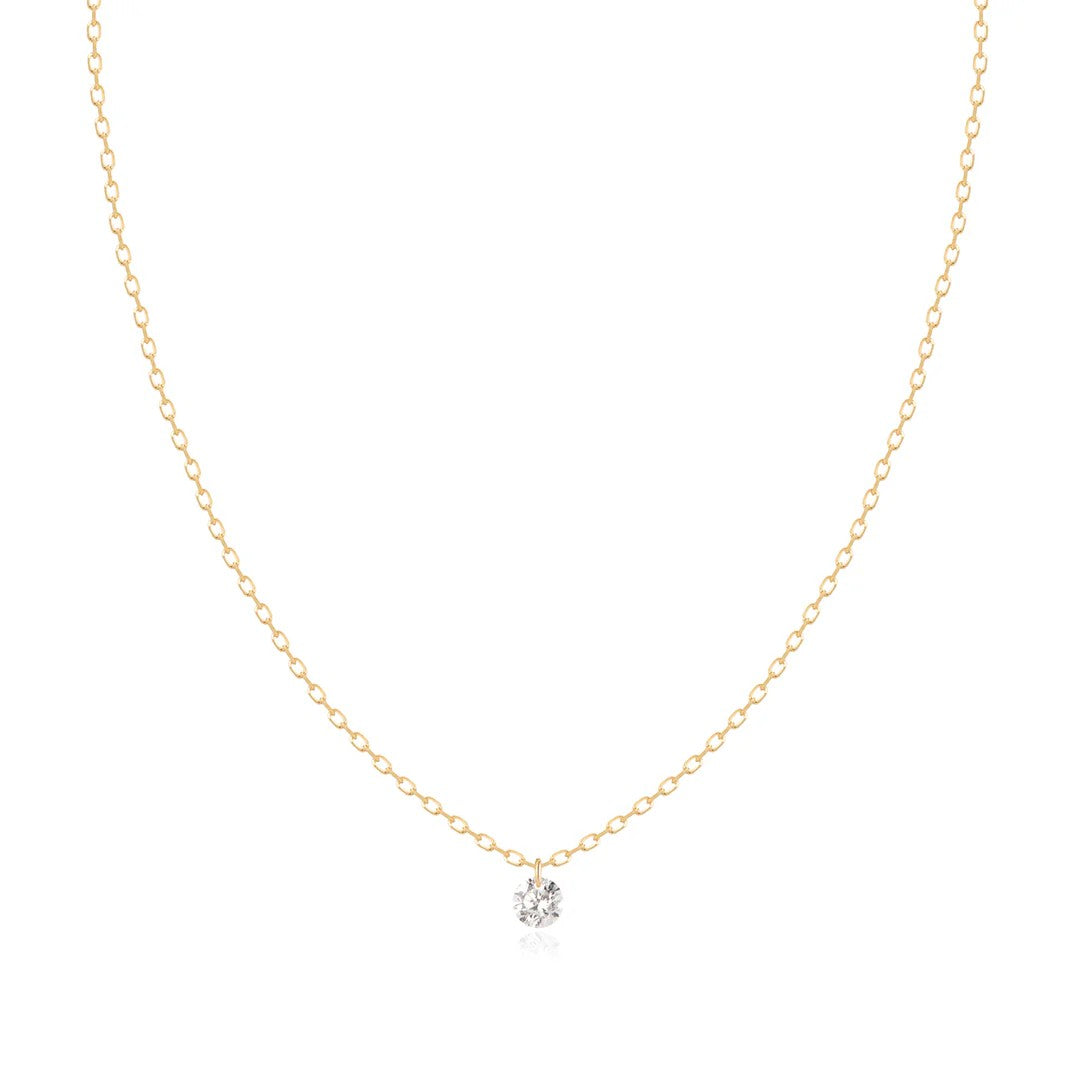 AURELIE GI Pirouette Floating Diamond Necklace