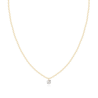 AURELIE GI Pirouette Floating Diamond Necklace