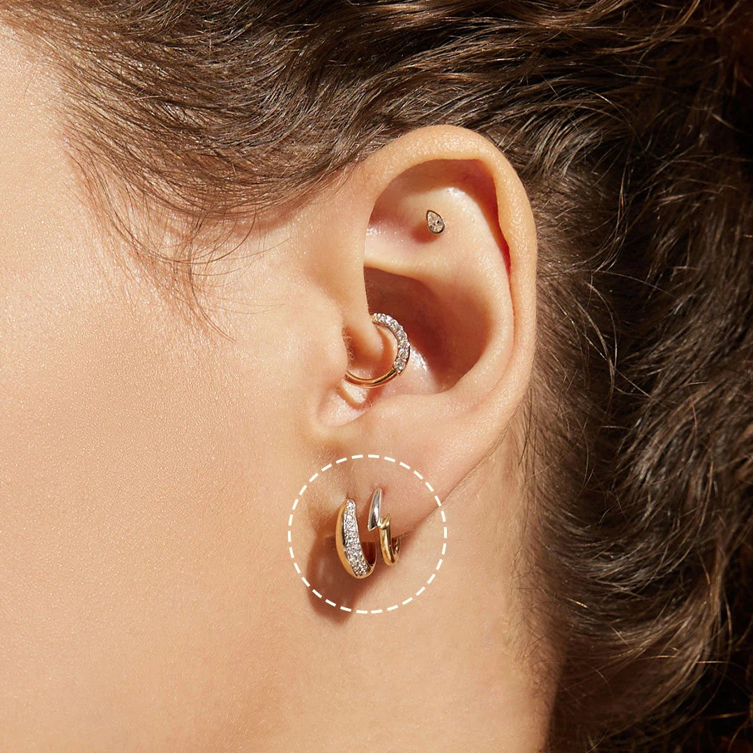 AURELIE GI Gilea Lab Diamond Single Huggie