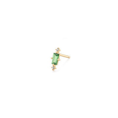 AURELIE GI Serena Tsavorite & White Sapphire Single Stud