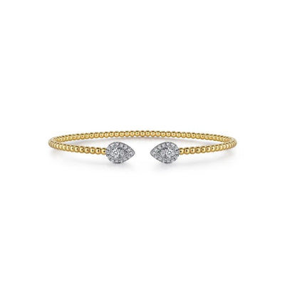 Gabriel & Co. Diamond Pear Shape Bujukan Bangle