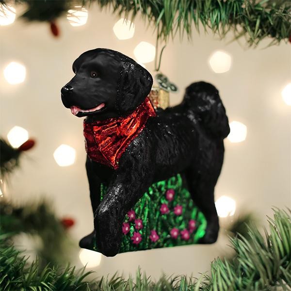 Old World Christmas Black Doodle Dog Ornament