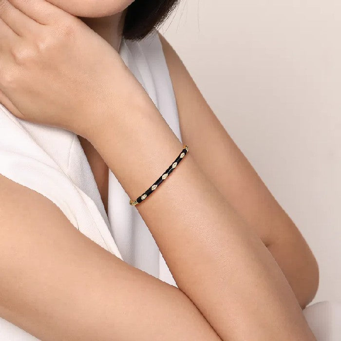 Gabriel & Co. Bujukan Enamel Diamond Split Bangle