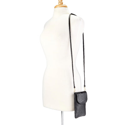 Gigi NY Python Leather Emmie Phone Crossbody