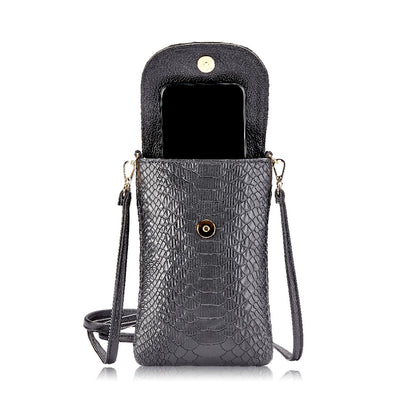 Gigi NY Python Leather Emmie Phone Crossbody
