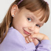 Blue Topaz Prong Set Little Girl's Stud Earring
