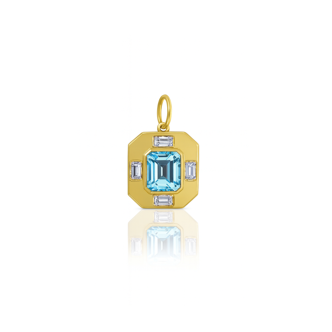 Tara Mikolay Octagon Topaz Charm