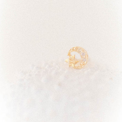 Celine Daoust Diamond Merkabah Moon Earrings