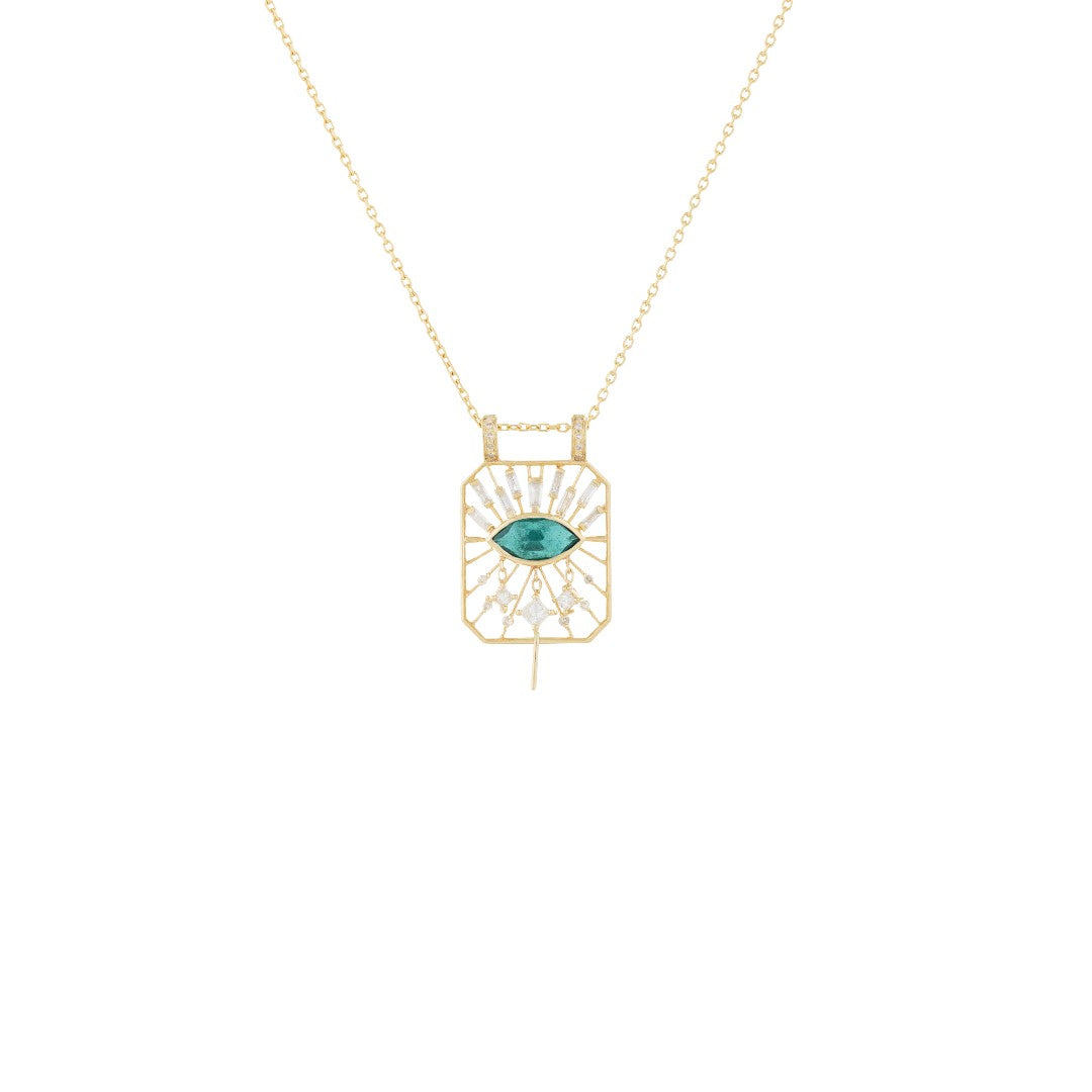 Celine Daoust Tourmaline Rectangle Eye Necklace