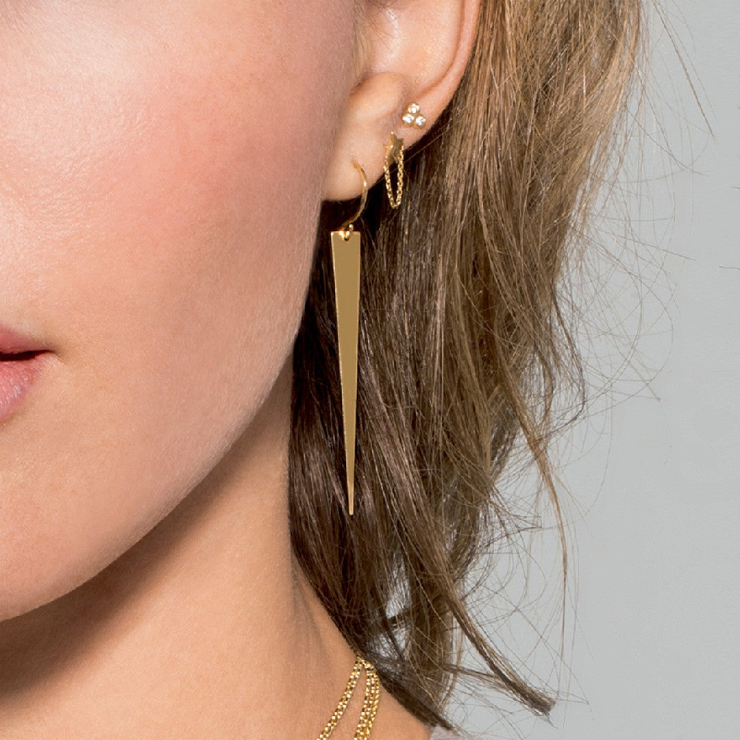 North Star Chain Drape Earrings