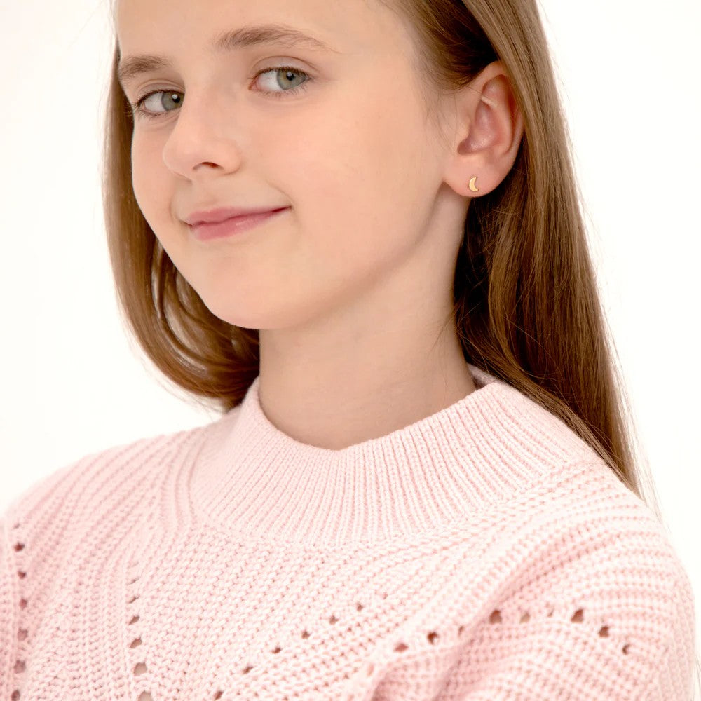 Crescent Moon Little Girl's Earrings