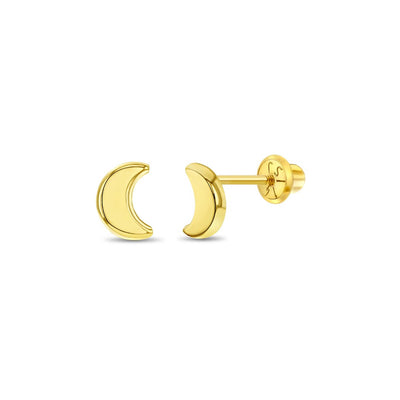 Crescent Moon Little Girl's Earrings