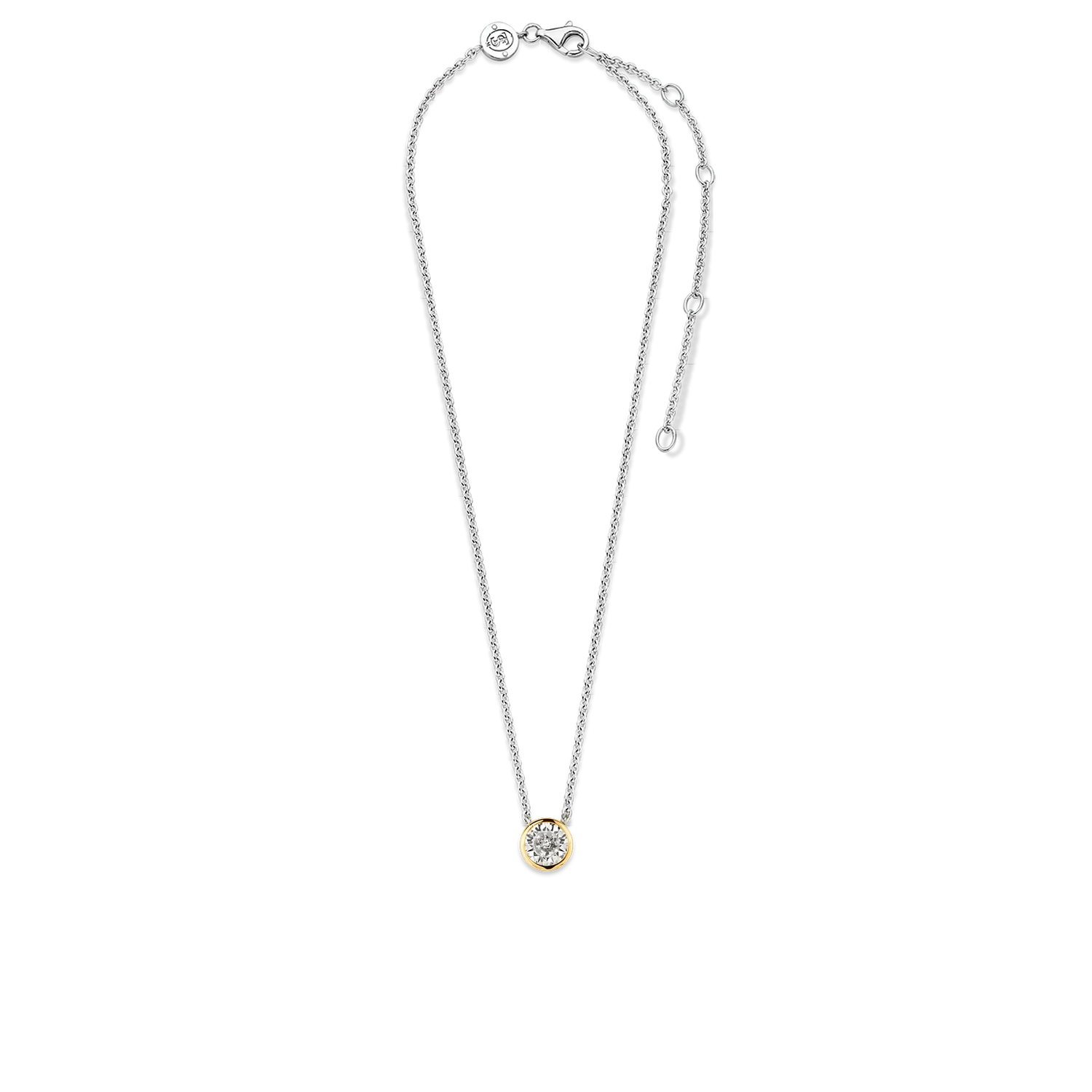 Ti Sento Milano Yellow Gold Bezel Necklace