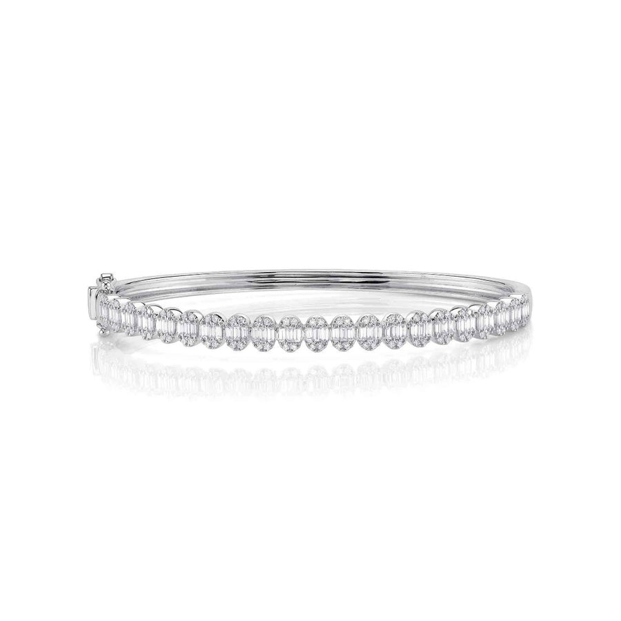 Shy Creation Diamond Baguette Bangle