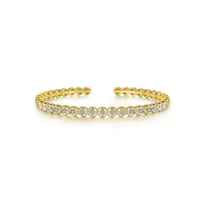 Gabriel & Co. Diamond Bezel Bangle
