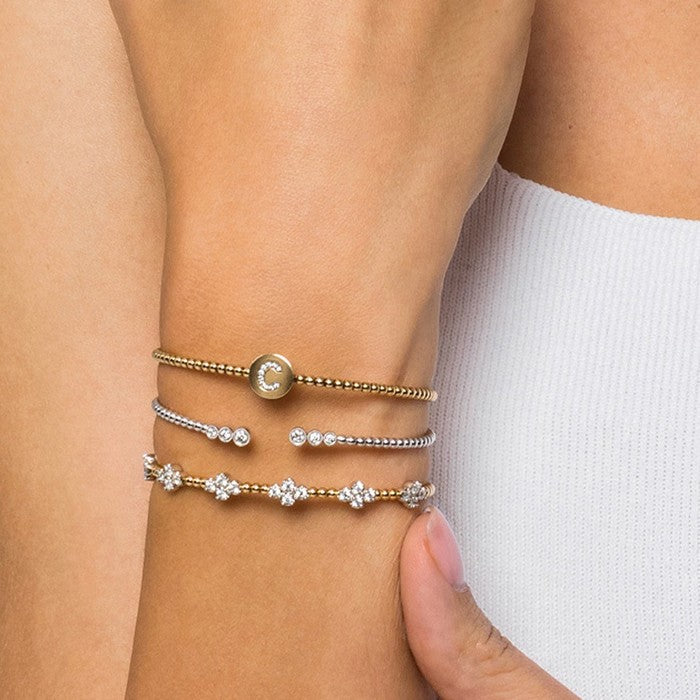 Gabriel & Co. Bezel Set Diamond Bujukan Split Cuff