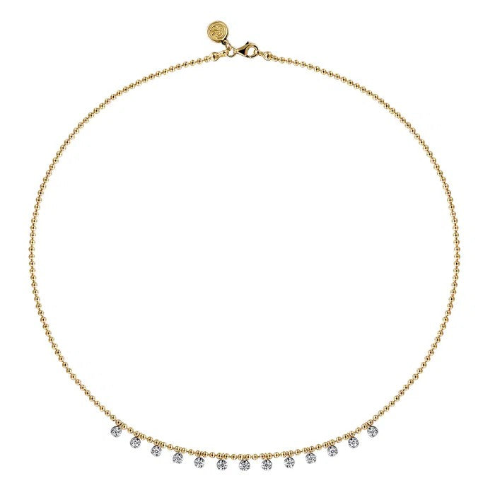 Gabriel & Co. Diamond Drop Station Bujukan Necklace
