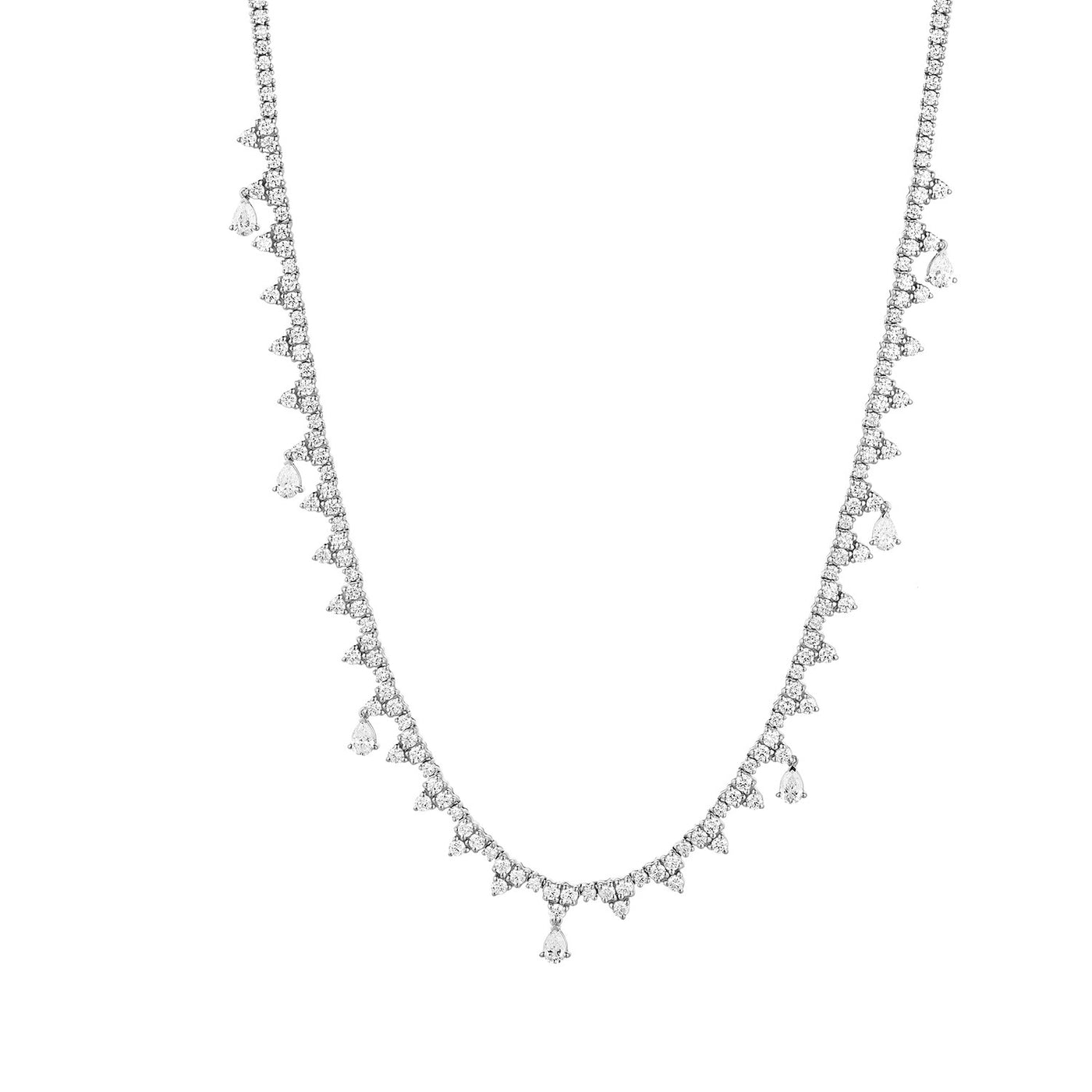 Diamond Fringe Tennis Necklace
