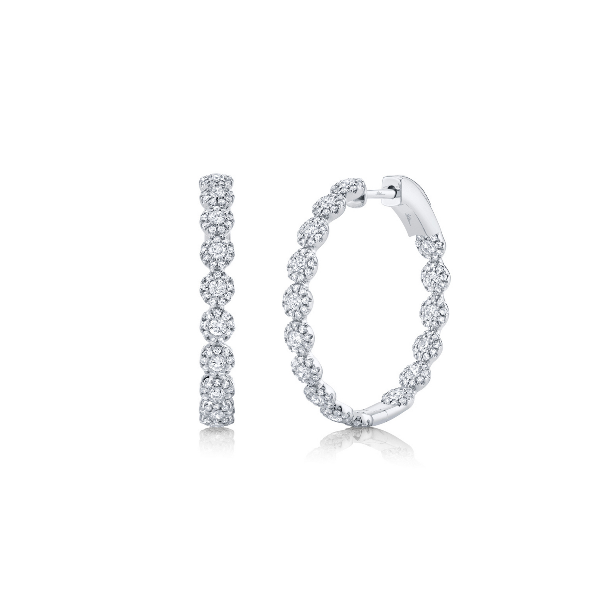 Shy Creation Diamond Halo Hoops