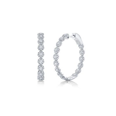 Shy Creation Diamond Halo Hoops