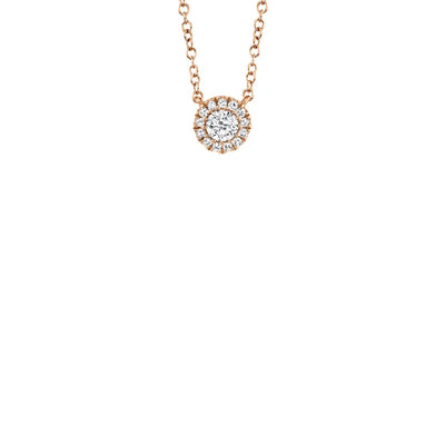 Shy Creation Petite Diamond Halo Necklace