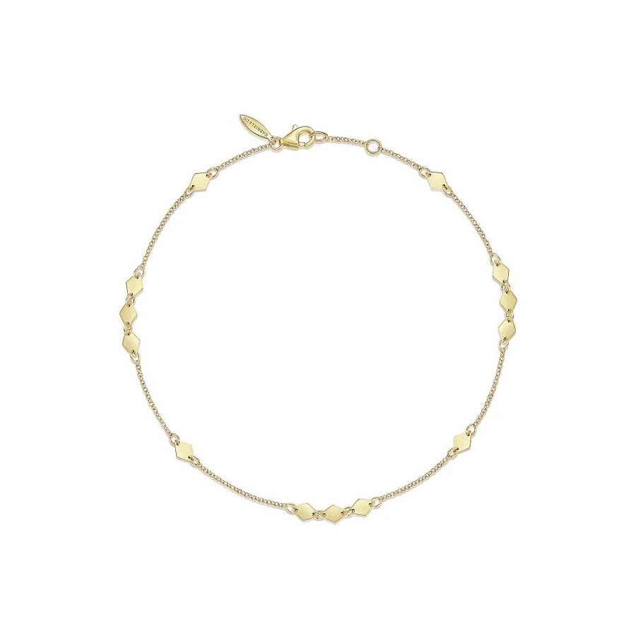 Gabriel & Co. Diamond Shaped Stations Anklet