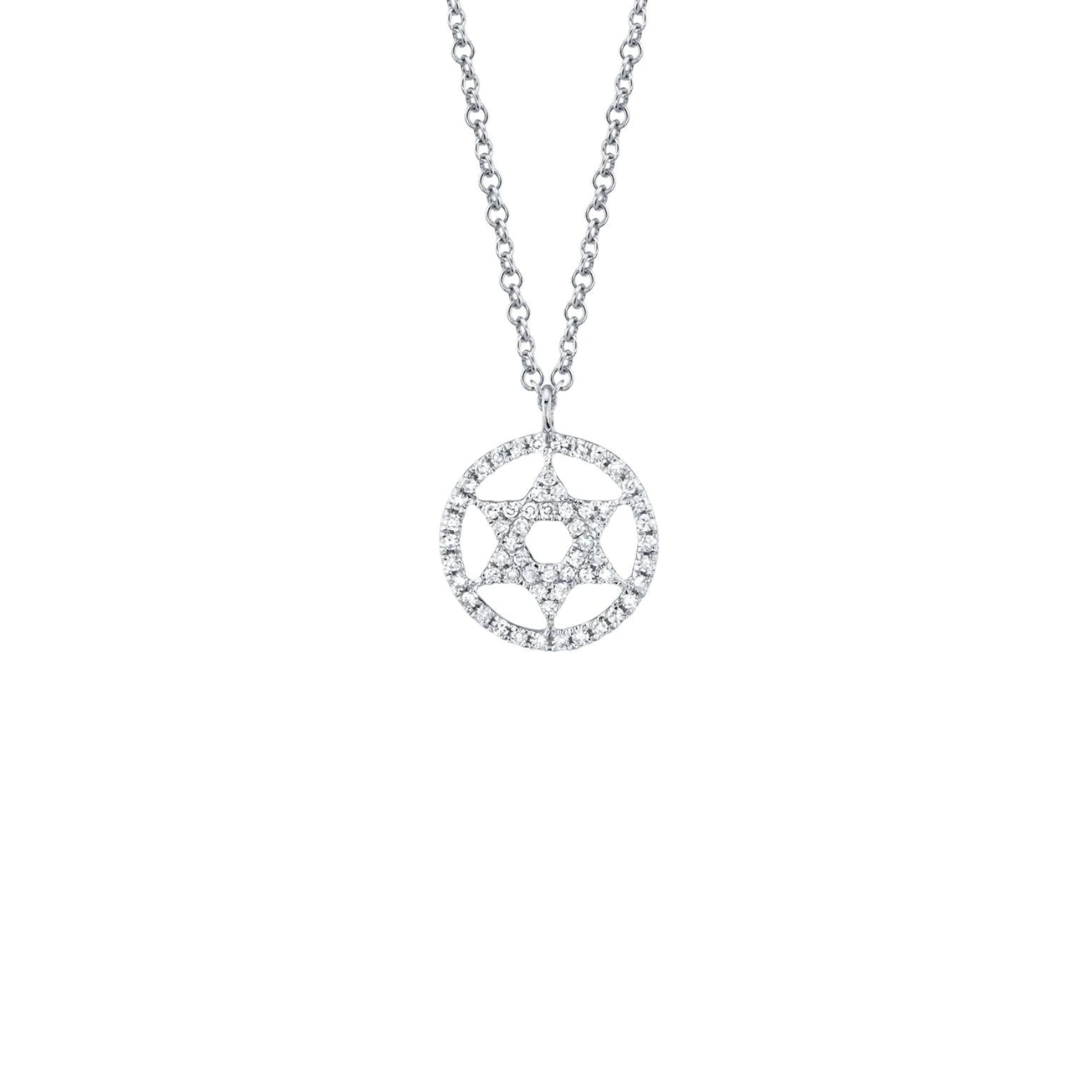 Shy Creation Star of David Diamond Necklace