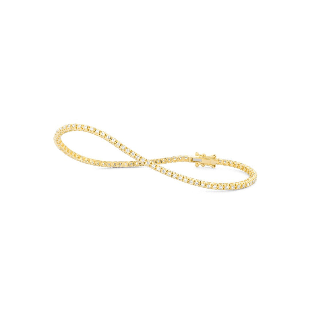 Yellow Gold Diamond .70ctw Tennis Bracelet