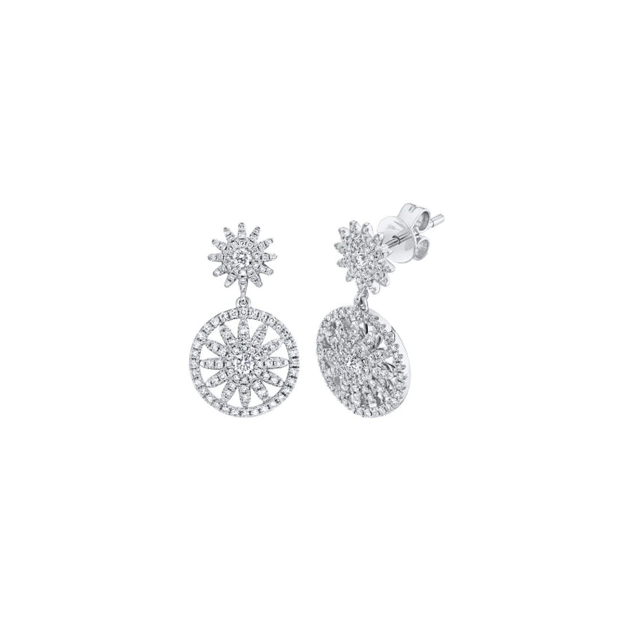 Shy Creation Double Starburst Earrings