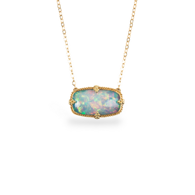 Amáli Ethiopian Opal Pendant Necklace