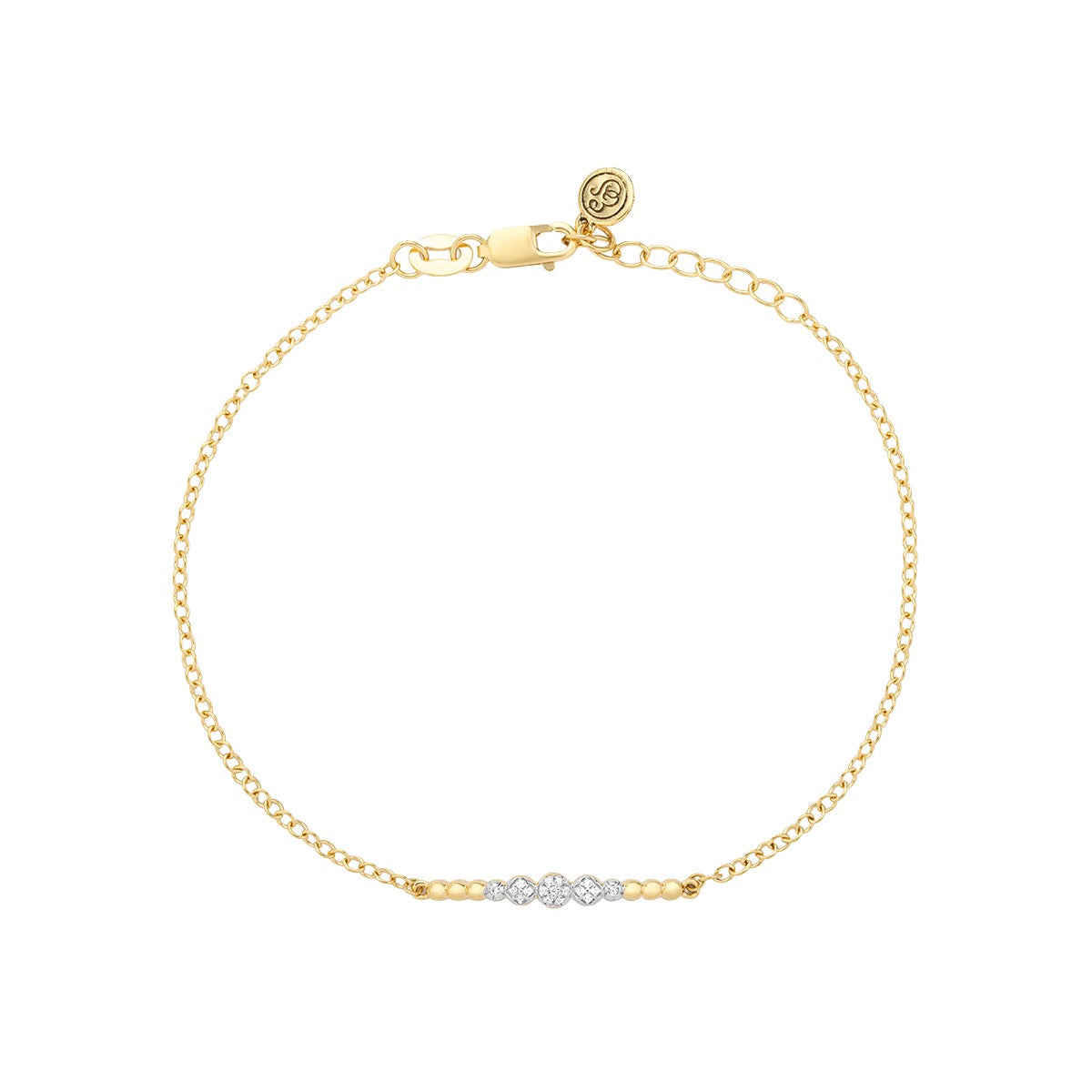 Ella Stein Beaded Connection Diamond Chain Bracelet