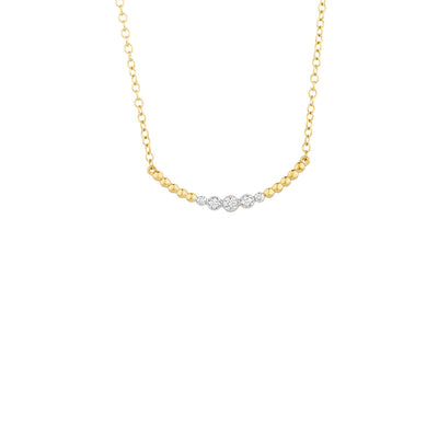 Ella Stein Beaded Connection Diamond Bar Necklace