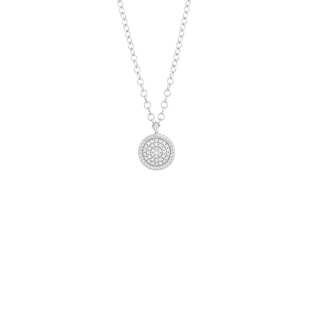 Ella Stein Diamond Circle Rope Pendant Necklace