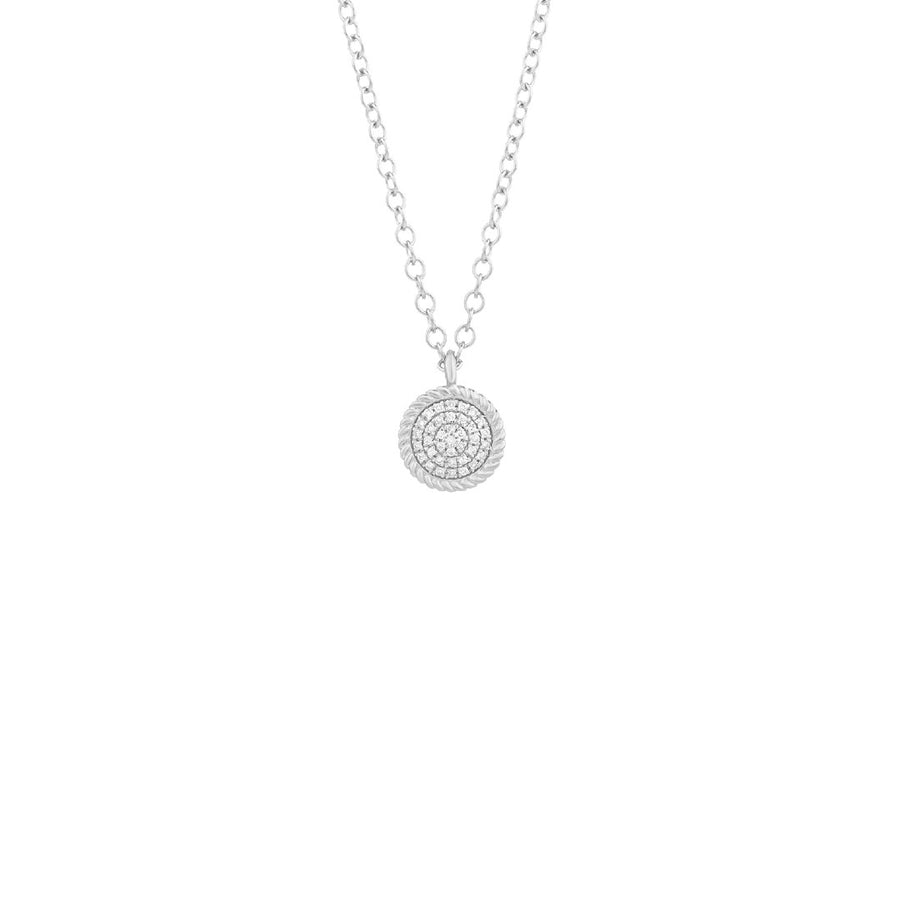 Ella Stein Diamond Circle Rope Pendant Necklace