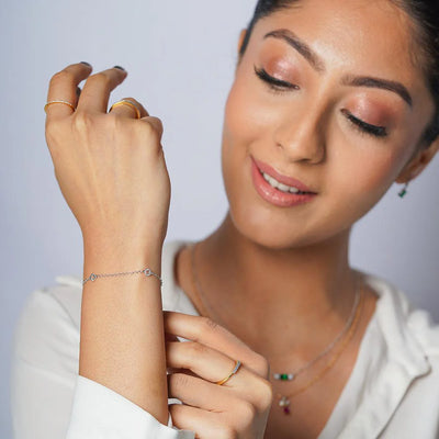 Ella Stein Diamond Circle Station Chain Bracelet