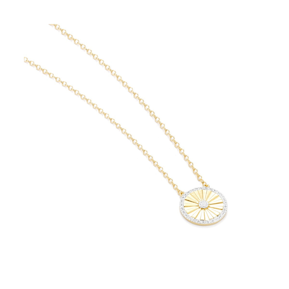 Ella Stein Circle Burst Diamond Necklace