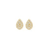 Ella Stein Pave Diamond Pear Stud Earrings