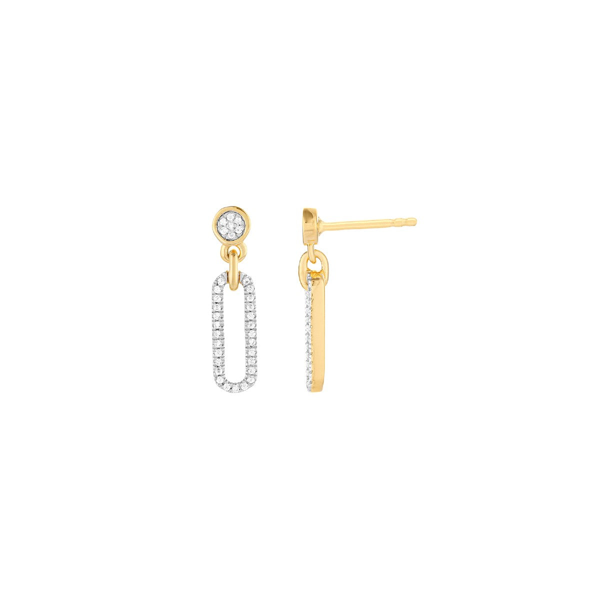 Ella Stein Meet Me in the Middle Diamond Earrings