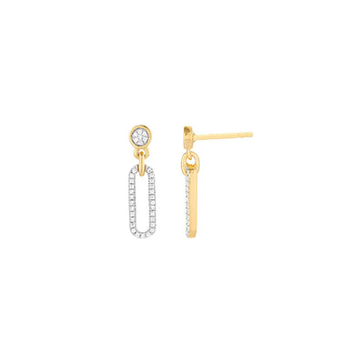 Ella Stein Meet Me in the Middle Diamond Earrings