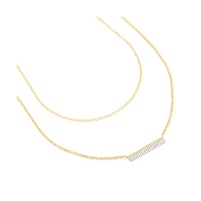 Ella Stein Diamond Bar Double Chain Necklace