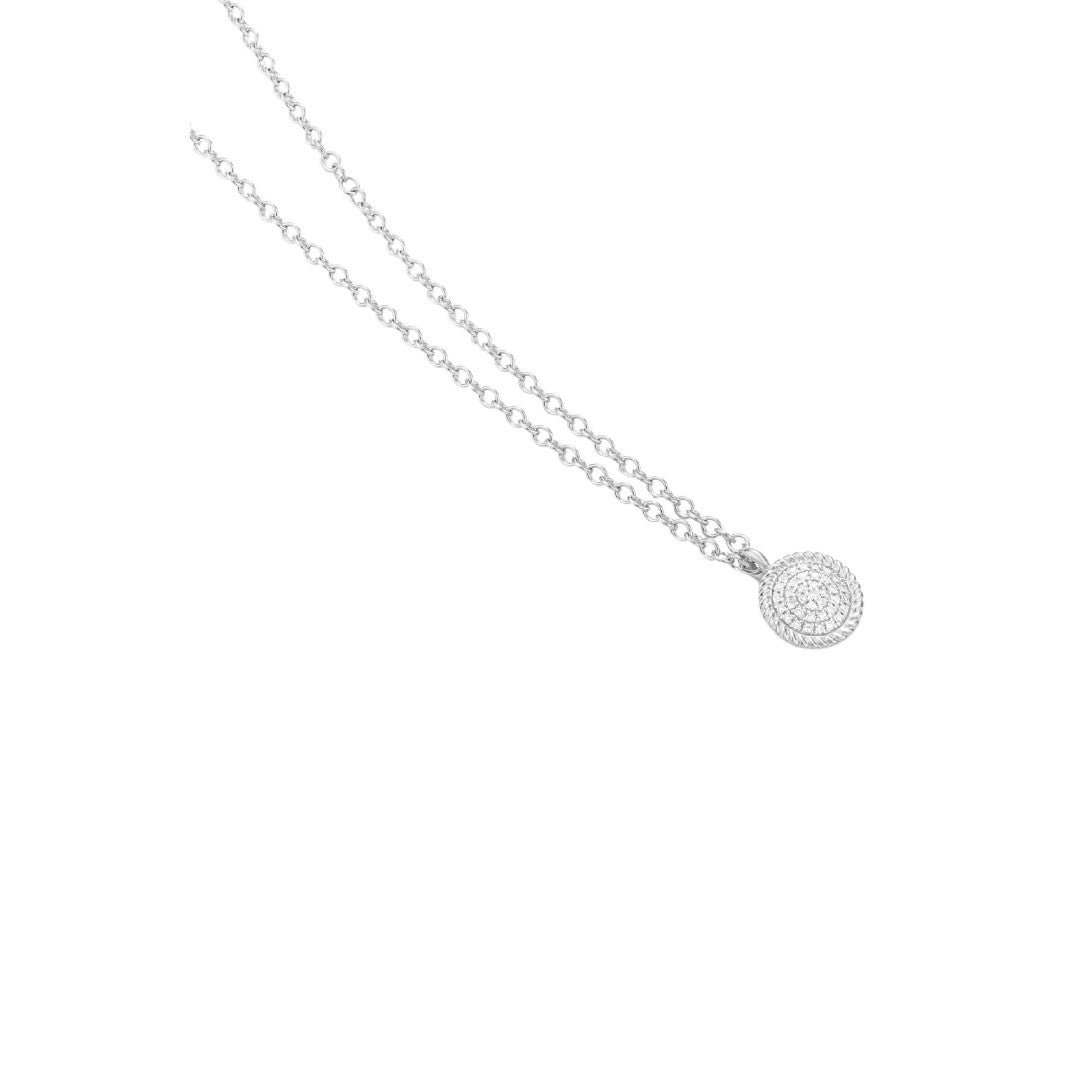 Ella Stein Diamond Circle Rope Pendant Necklace