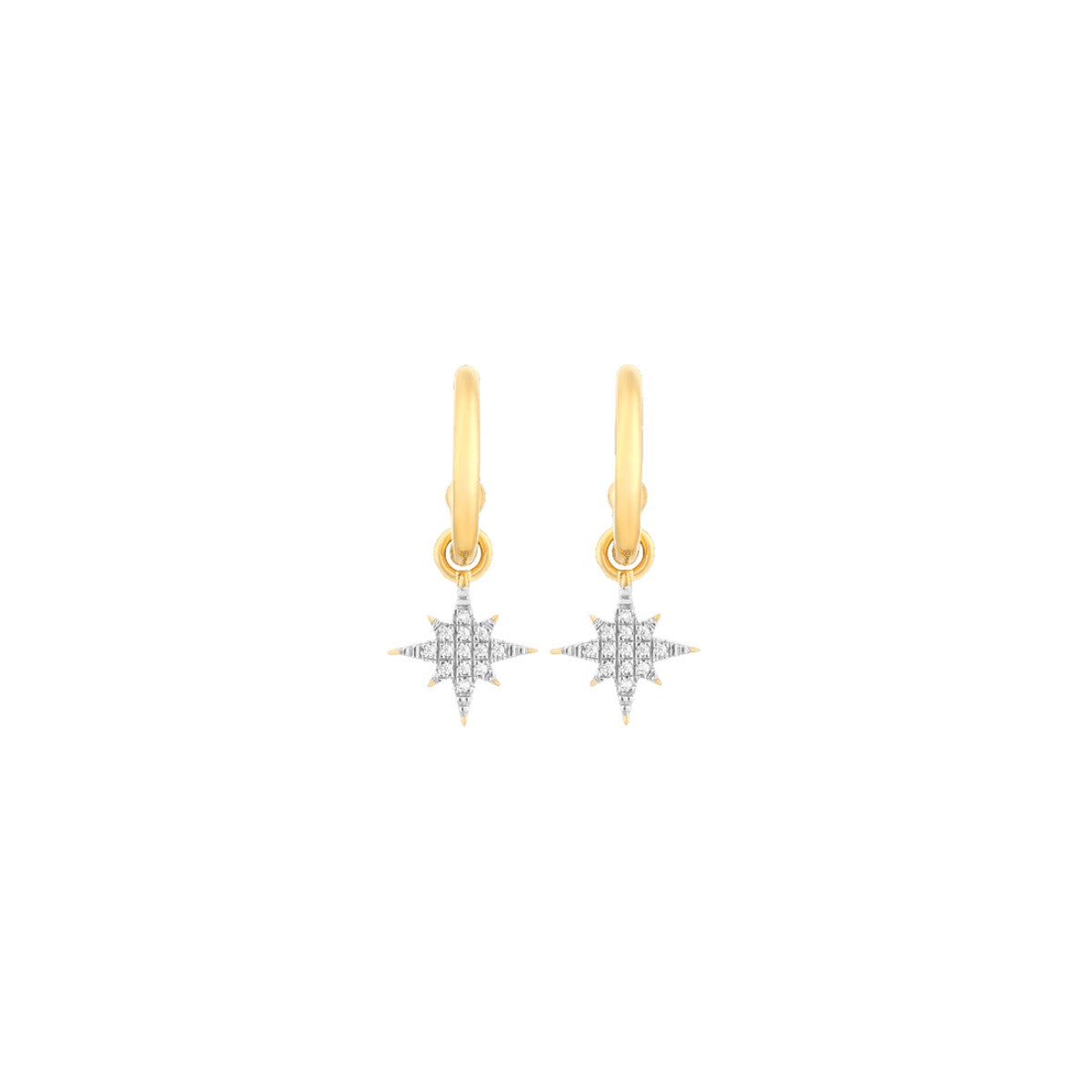 Ella Stein Light the Way Diamond Star Hoop Earrings